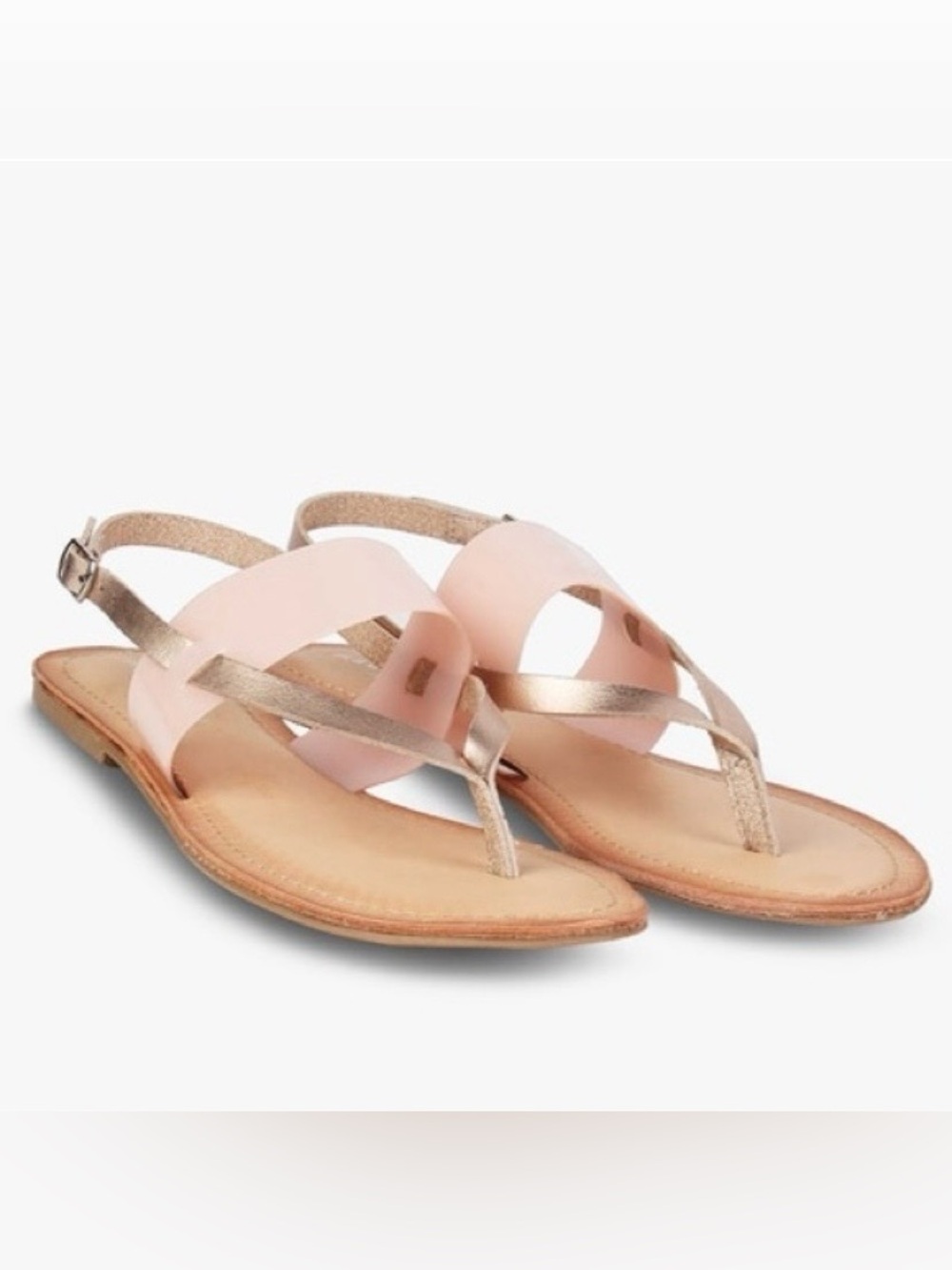 🌸 Madden Girl Blush and Rose Gold  Open-Toe Strap Sandals